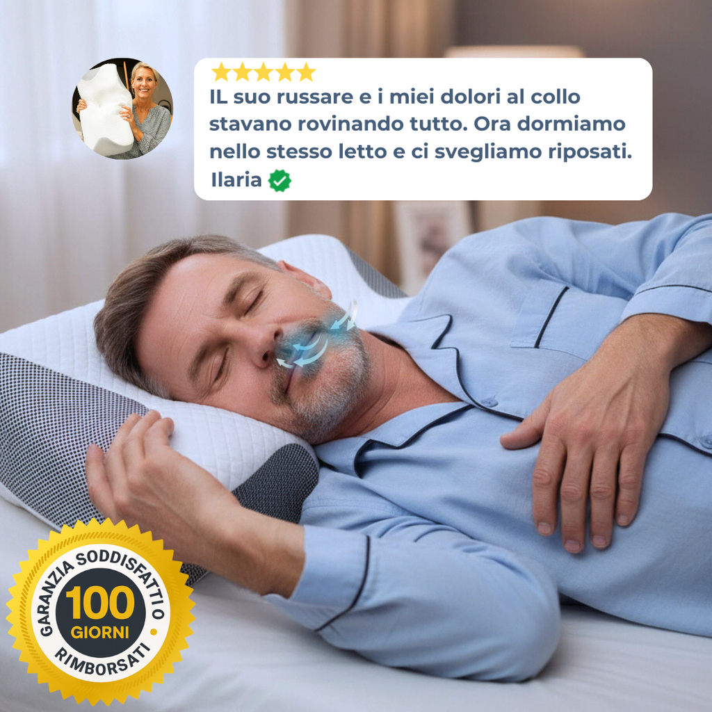 Dormi senza russare né apnee... VELOCEMENTE! Senza cerotti o CPAP.