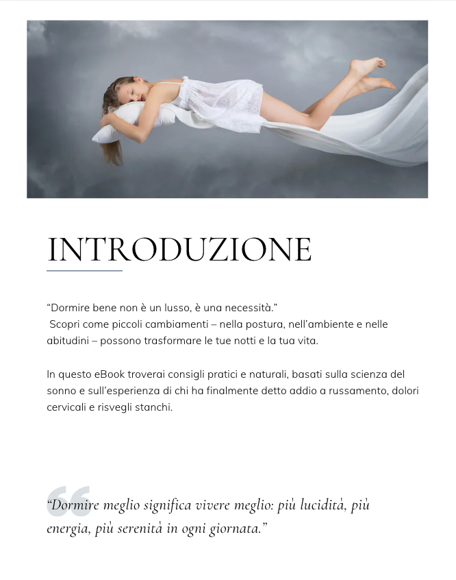 + E-book “Svegliati energico e riposato”